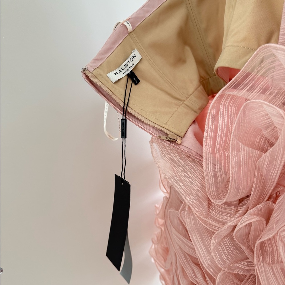 Halston Heritage Pink Ruffled Dress - Picture 4 of 4